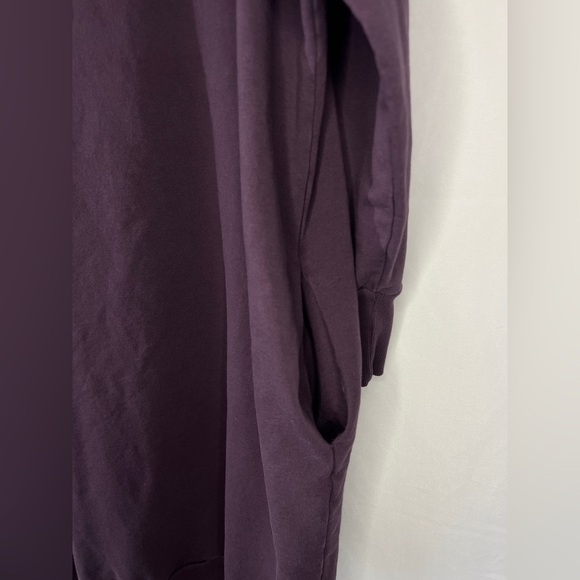 Universal Standard Sweatshirt Dress - M (2X) - dark purple french terry hooded - Picture 8 of 16